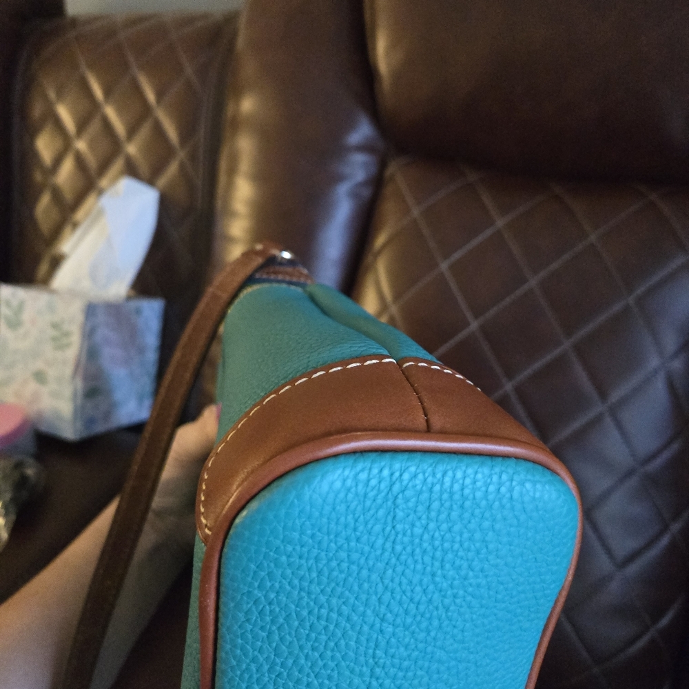 NWT Dooney & Bourke Green and Brown Crossbody Bag - Picture 4 of 10